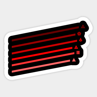 Red Streaking Dice Sticker